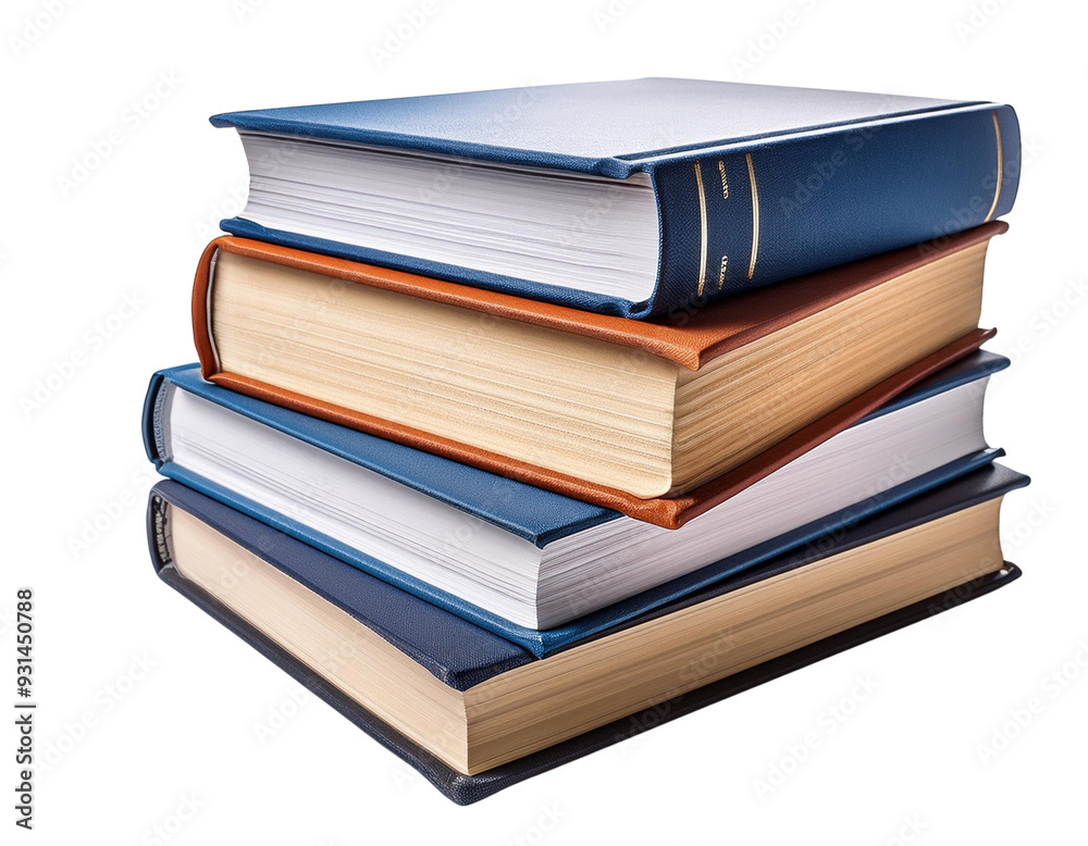 Stack of Hardcover Books Isolated on Transparent background Stack of Hardcover Books Isolated on Transparent background