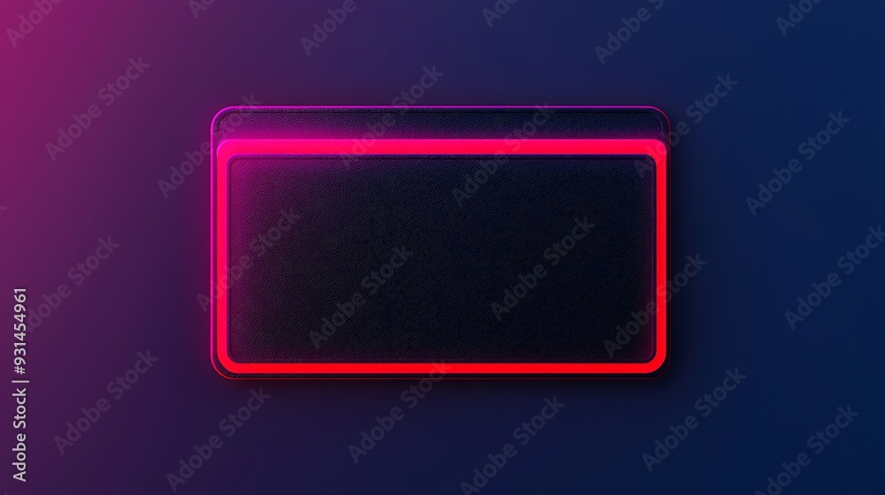 Glowing rectangular frame on dark background with neon light
Glowing rectangular frame on dark background with neon light