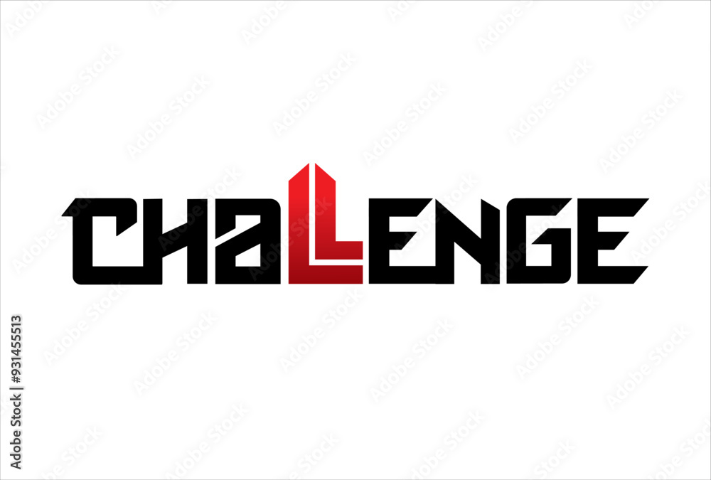 challenge typography design vector, for t-shirt, poster and other uses challenge typography design vector, for t-shirt, poster and other uses