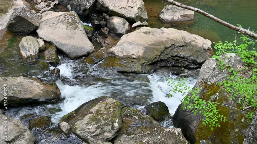 West Virginia Waterfall Water rushing through rocks West Virginia Waterfall Water rushing through rocks