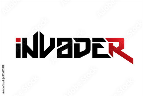 invader typography design vector, for t-shirt, poster and other uses