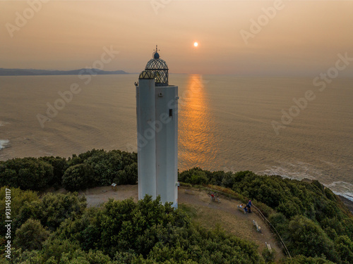 Faro de Gorliz en el Cabo Billano de Vizcaya Pais Vasco photo