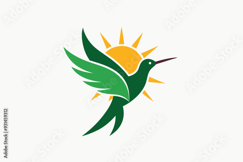 The hummingbird and sun logo is abbreviated
