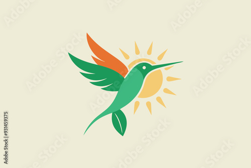 The hummingbird and sun logo is abbreviated