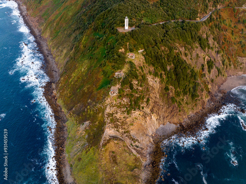 Faro de Gorliz en el Cabo Billano de Vizcaya Pais Vasco photo