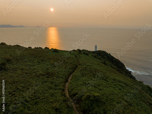 Faro de Gorliz en el Cabo Billano de Vizcaya Pais Vasco photo