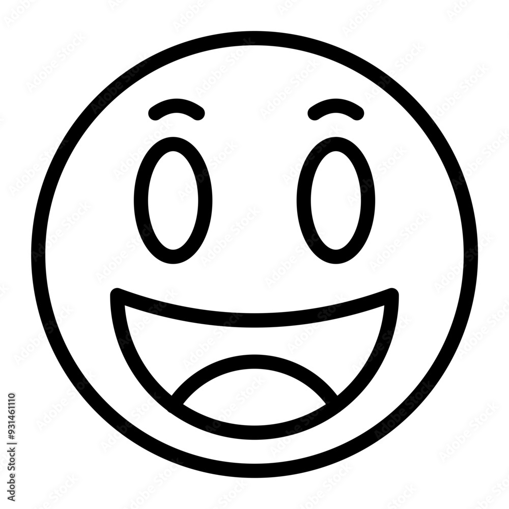 Smile Vector Line Icon