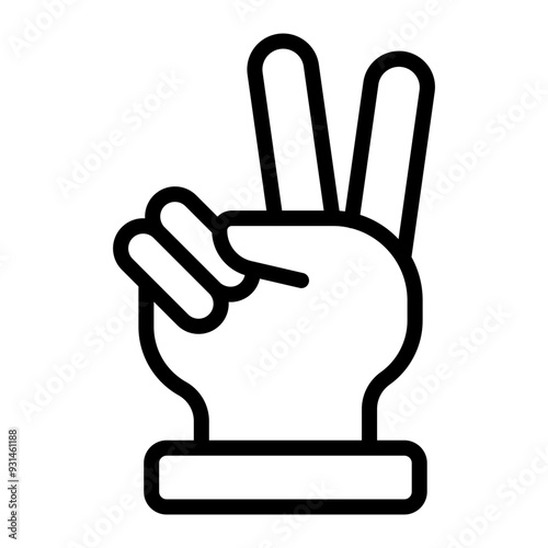 Victory Vector Line Icon