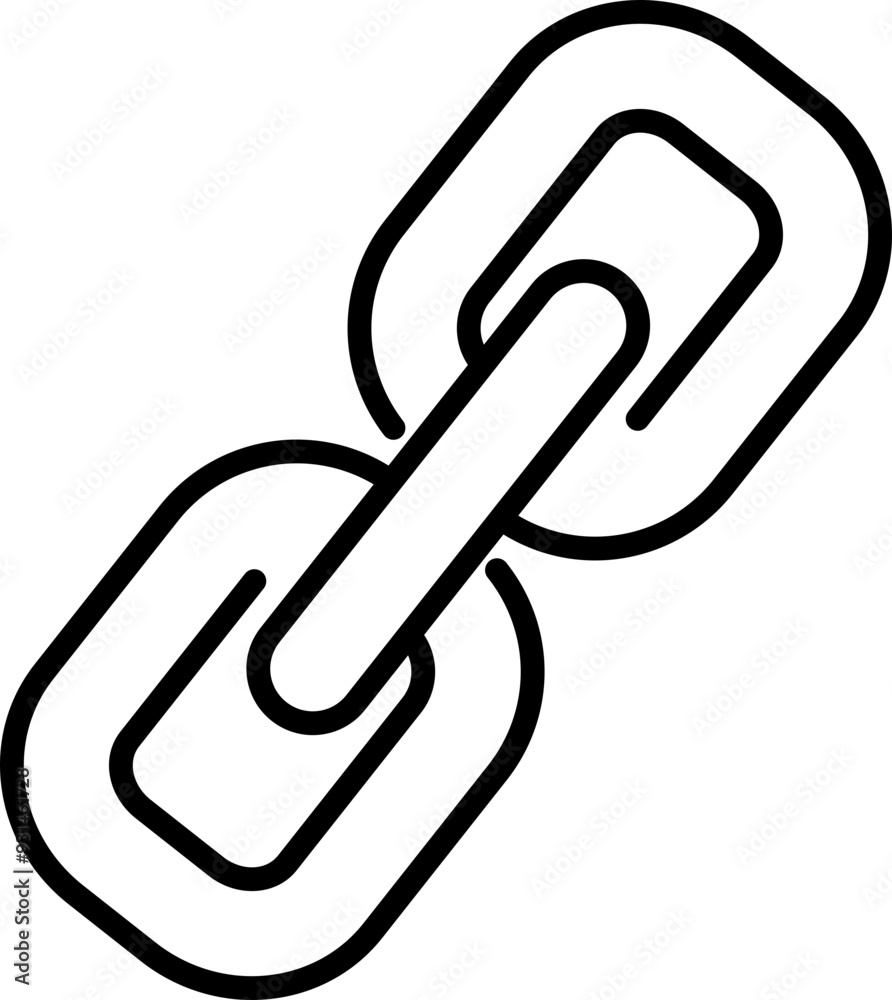 Link icon. Linear style. Security symbol. Link icon. Linear style. Security symbol.