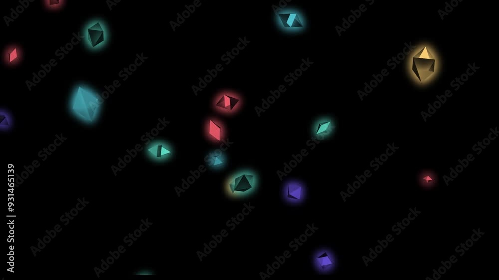 Floating Colorful Glowing Diamonds Floating Colorful Glowing Diamonds