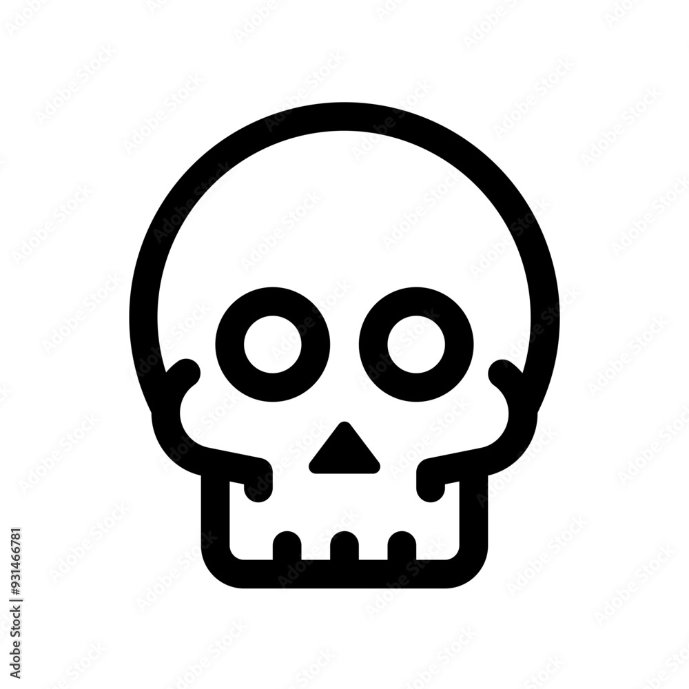 Skull Line Icon. Single icon, line vector icon Skull Line Icon. Single icon, line vector icon