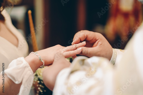 hands of bride and groom