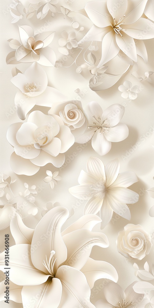 An ornate and flowery design with seamless floral patterns and botanical elements, perfect for wallpaper. An ornate and flowery design with seamless floral patterns and botanical elements, perfect for wallpaper.