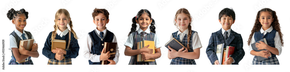 diverse elementary school student png cut out element set diverse elementary school student png cut out element set