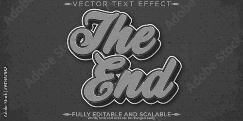 Retro editable text effect, editable movie and vintage text style