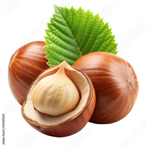 Hazelnut isolated on transparent background png
