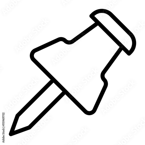 Pin Vector Line Icon