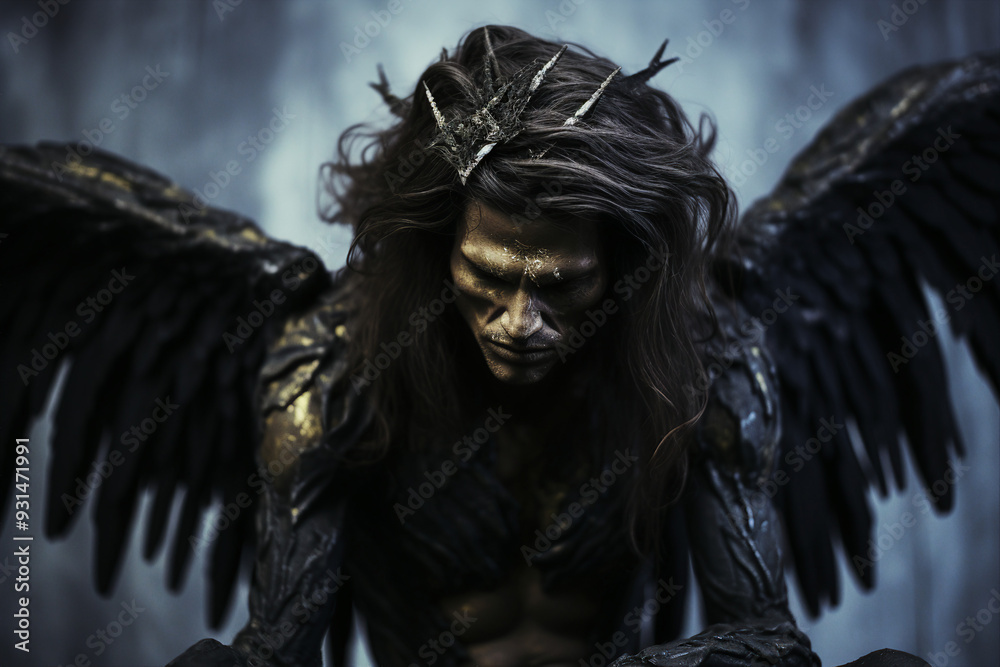 Mythology creepy ugly demon created with generative AI illustration Mythology creepy ugly demon created with generative AI illustration