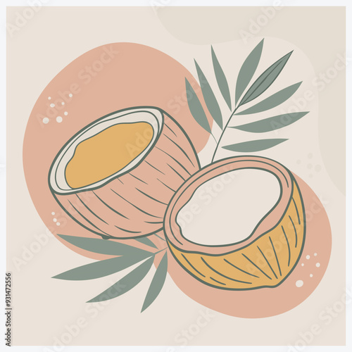 Coconut Fruit Vector Illustration