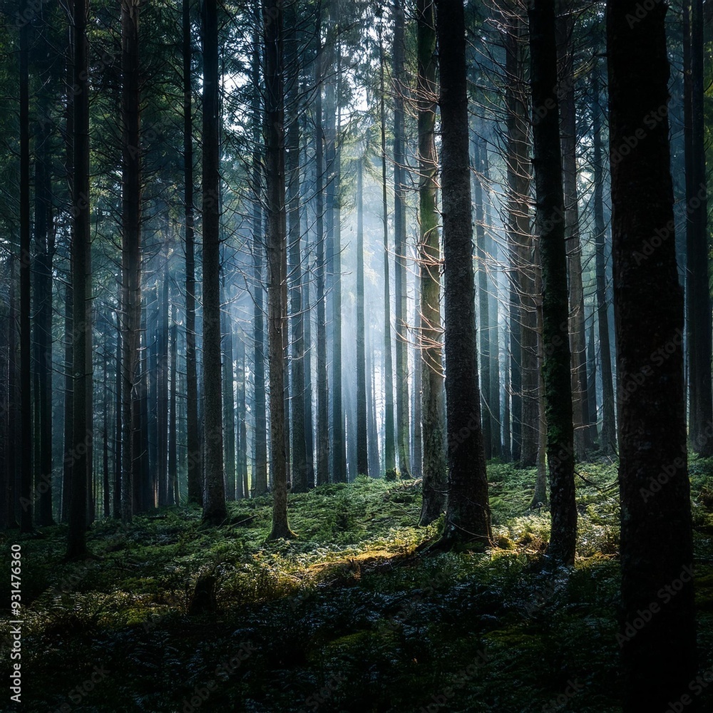 Obraz premium morning in the forest