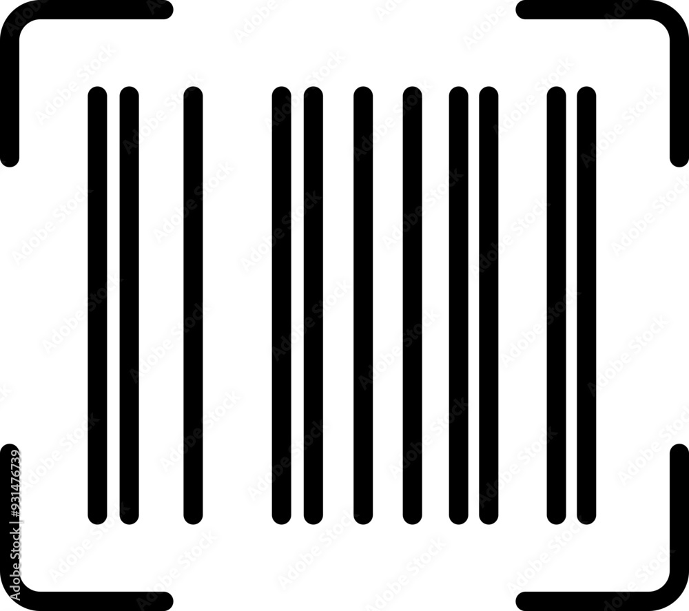 Scanning icon. Identification symbol. Linear style. Scanning icon. Identification symbol. Linear style.