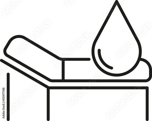 Sofa icon. Medicine session symbol.