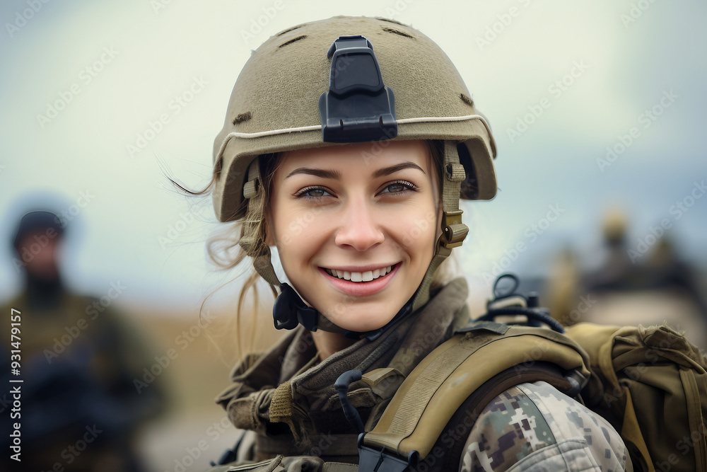 Caucasian soldier at the battlefield generative AI Caucasian soldier at the battlefield generative AI