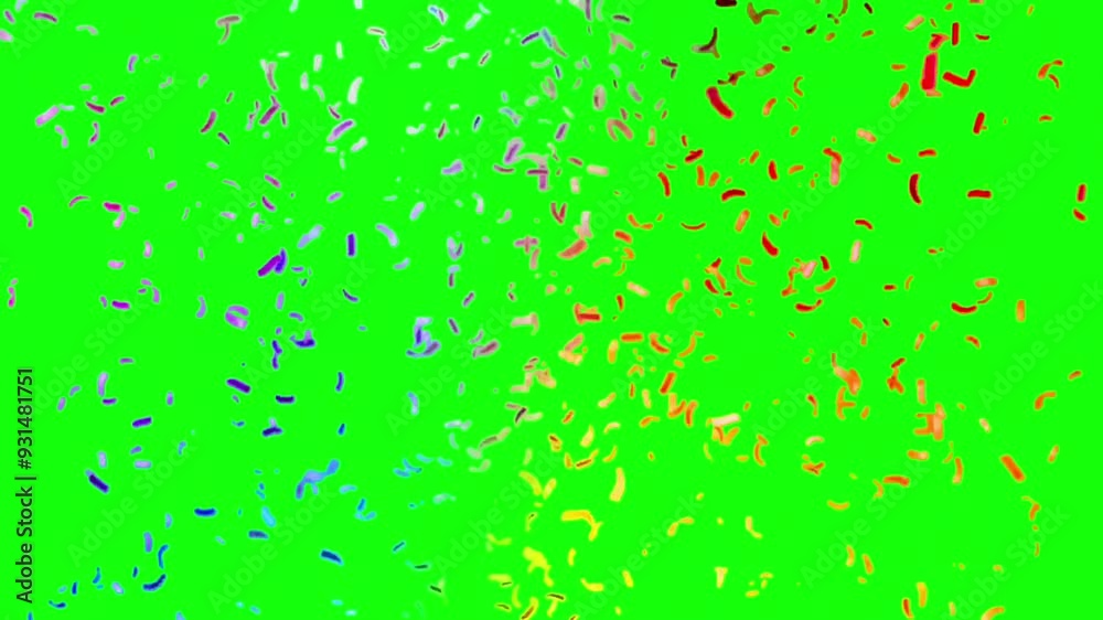 confetti effect party green screen