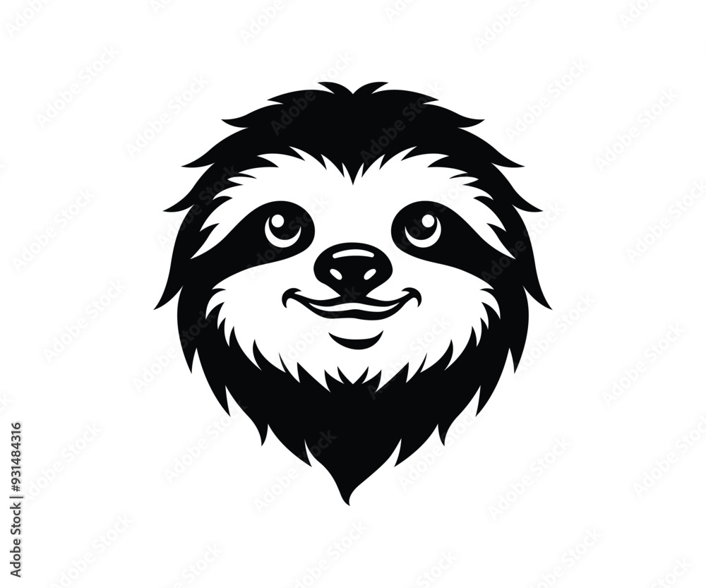 Obraz premium Sloth head vector