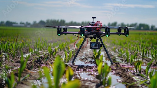 Innovative drone technology assessing soil moisture to inform targeted drip irrigation systems