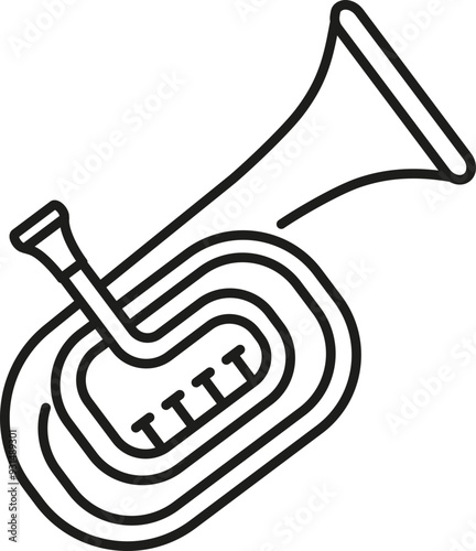 Tuba icon. Musical instrument symbol.