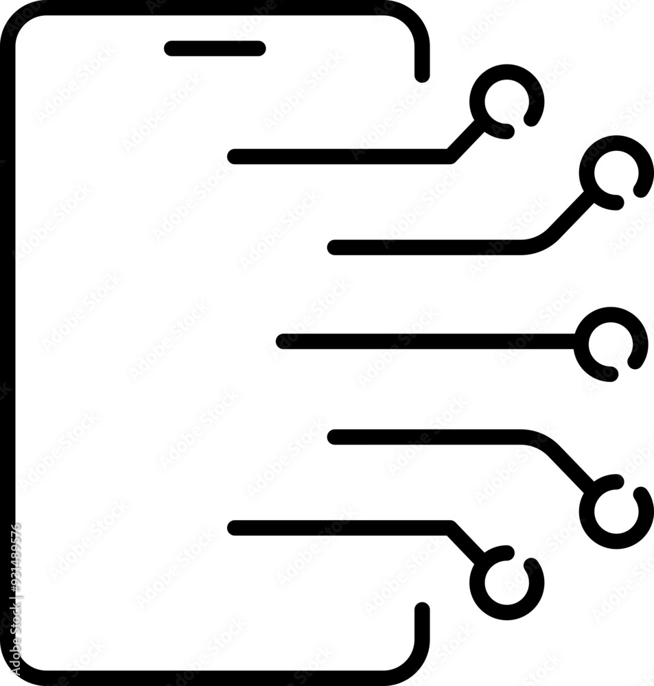 Smartphone icon. Technology symbol. Linear style. Smartphone icon. Technology symbol. Linear style.