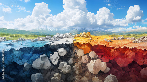 Demand for rare earths and their discovery. The importance of rare earths in manufacturing and technology industries concept.