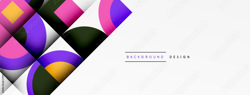 Geometric design abstract background - circles squares Geometric design abstract background - circles squares