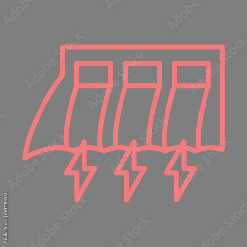 Hydroelectric Dam icon Design