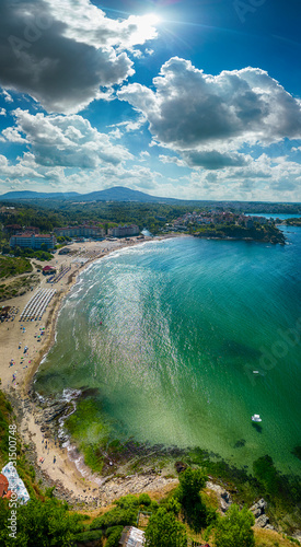 Drone view of Nestinarka Beach near town of Tsarevo, Burgas Region, Bulgaria photo