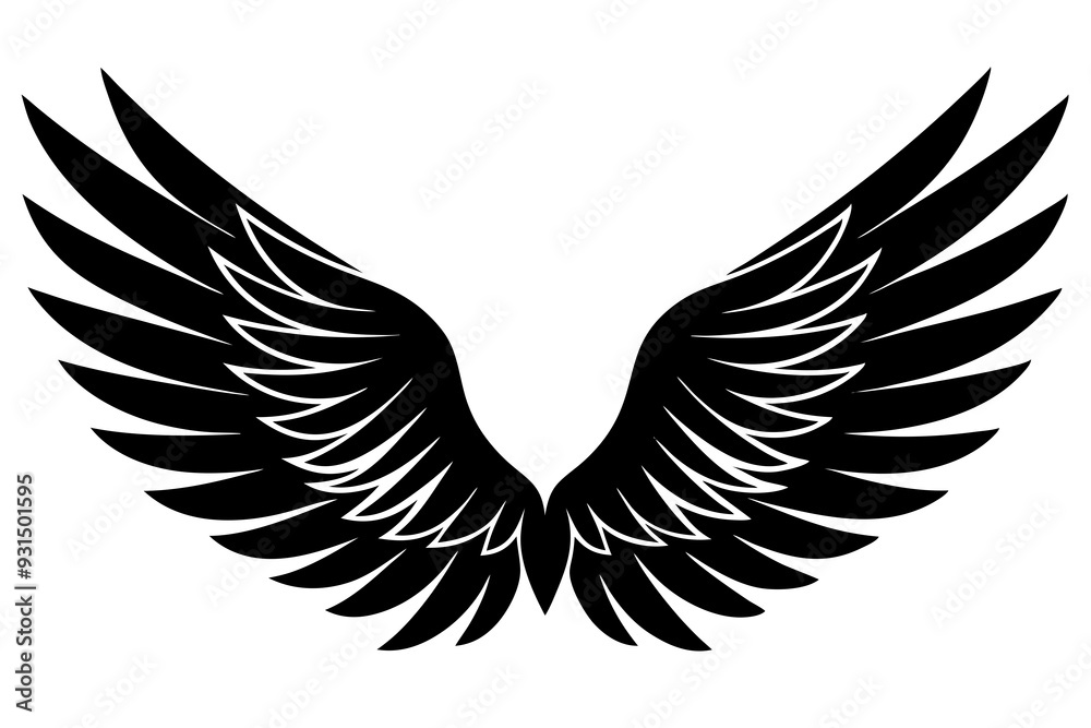 bird wing sketch silhouette vector, Angel wings icon
bird wing sketch silhouette vector, Angel wings icon