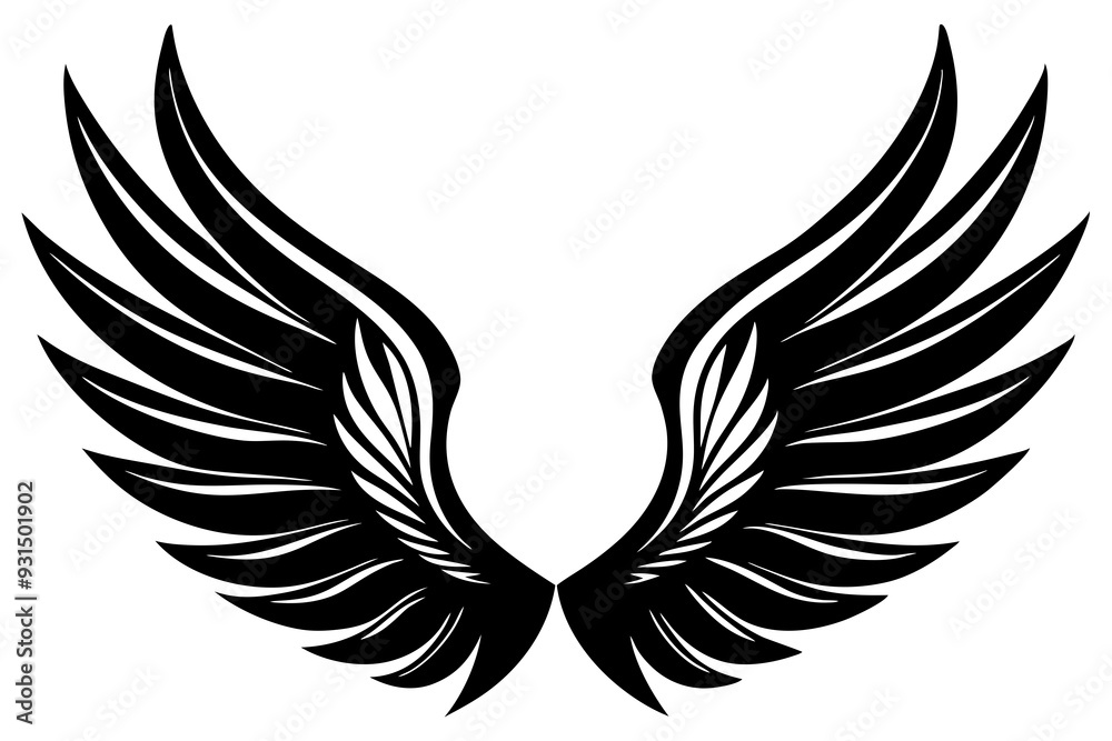 bird wing sketch silhouette vector, Angel wings icon
bird wing sketch silhouette vector, Angel wings icon