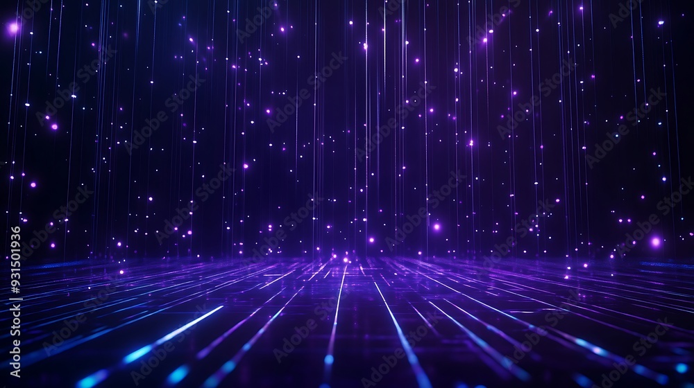 Abstract digital background with futuristic neon lights and glowing particles, creating a vibrant and dynamic visual experience. Abstract digital background with futuristic neon lights and glowing particles, creating a vibrant and dynamic visual experience.