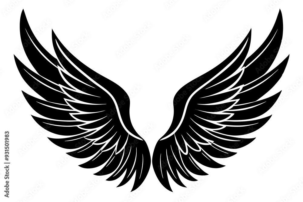 bird wing sketch silhouette vector, Angel wings icon
bird wing sketch silhouette vector, Angel wings icon