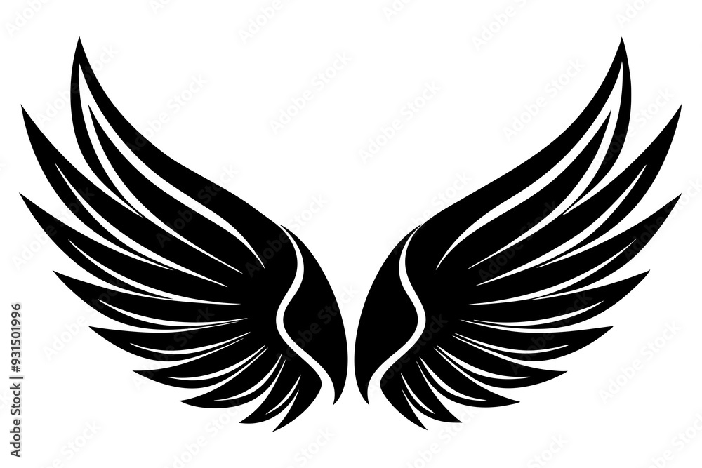 bird wing sketch silhouette vector, Angel wings icon
bird wing sketch silhouette vector, Angel wings icon