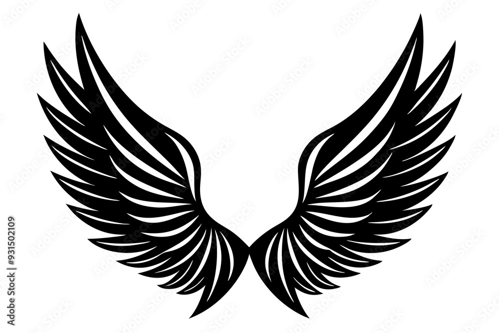bird wing sketch silhouette vector, Angel wings icon
bird wing sketch silhouette vector, Angel wings icon