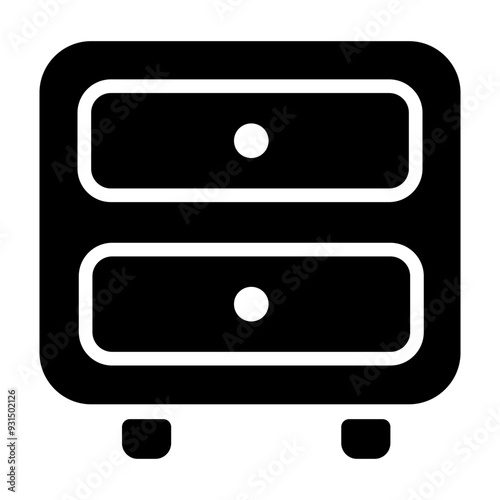 End table icon in glyph style