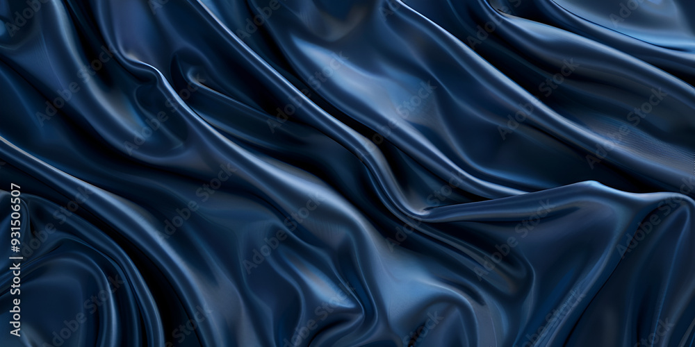 Luxurious Blue Satin - Textured Fabric Background Luxurious Blue Satin - Textured Fabric Background