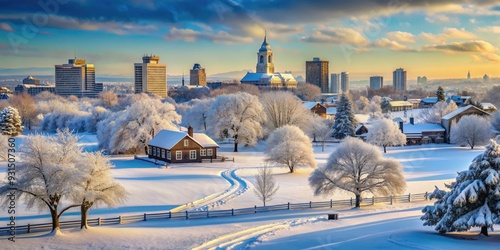 CrispWinter Air Gives Way to SnowyLexington Landscape