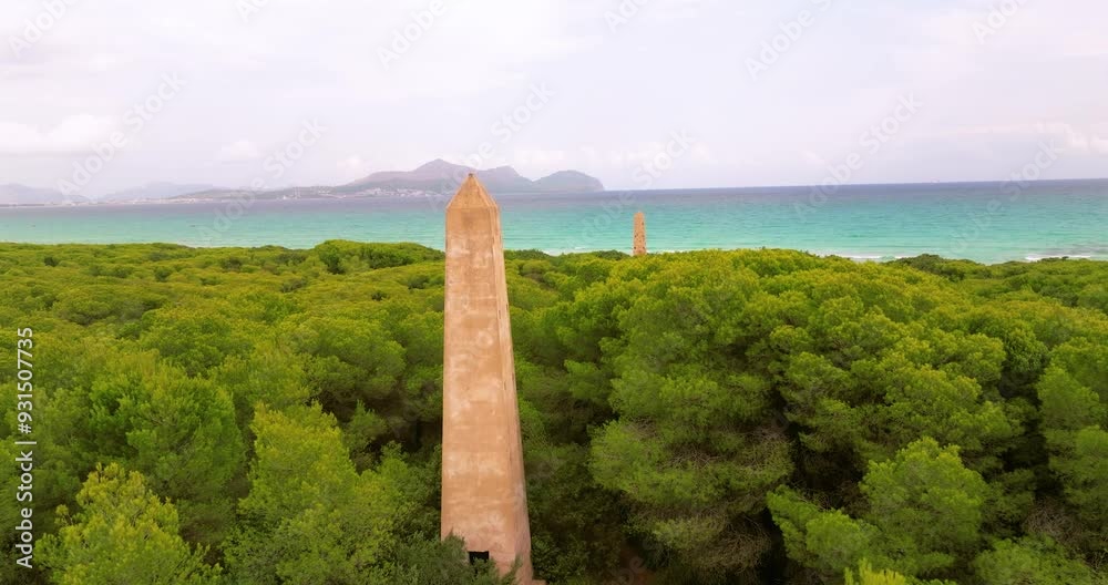Torre d'Enfilació, Bay of Alcudia, Platja de Muro, Majorca, Spain Torre d'Enfilació, Bay of Alcudia, Platja de Muro, Majorca, Spain