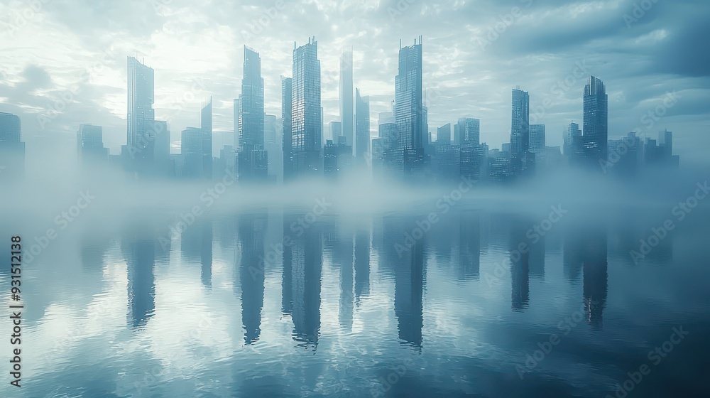 Fototapeta premium Futuristic cityscape 