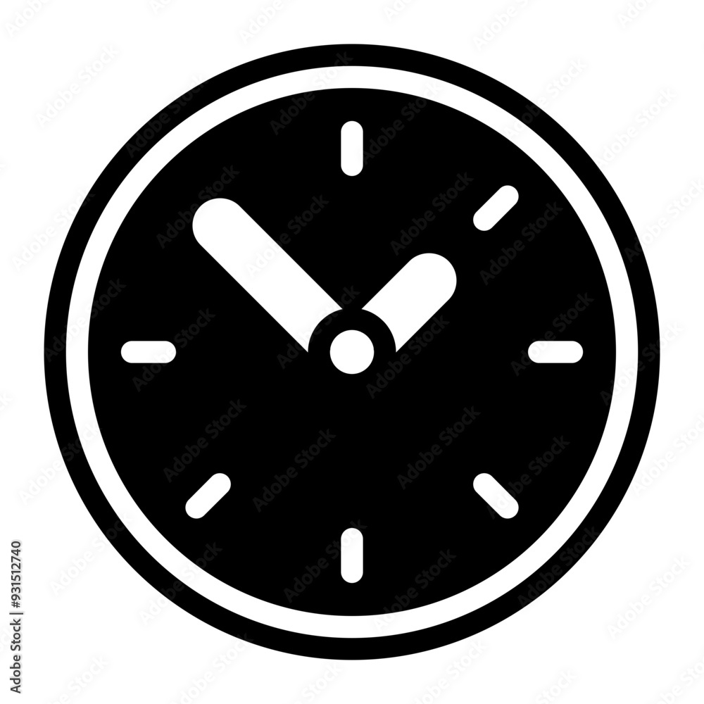 Clock Time and Date icon illustration Clock Time and Date icon illustration