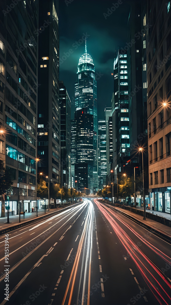 Obraz premium traffic at night