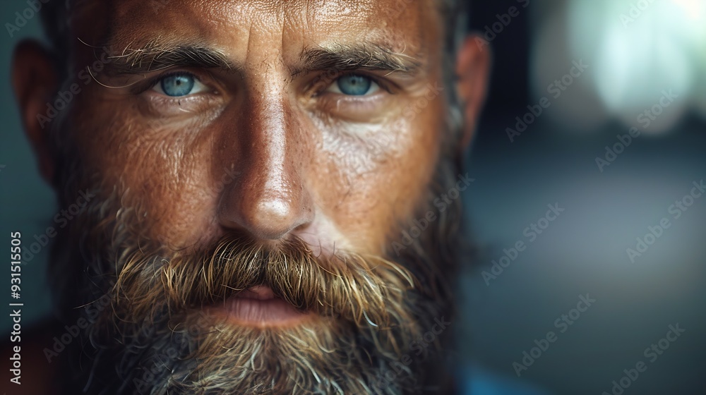 PORTRAIT OF A BEARDED MAN LOOKING STRAIGHT : Generative AI PORTRAIT OF A BEARDED MAN LOOKING STRAIGHT : Generative AI